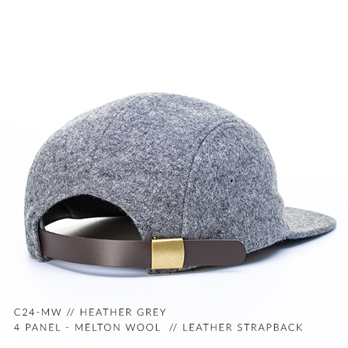 C24-MW // 4 PANEL - MELTON WOOL // Custom Strapback — CAPTUER HEADWEAR